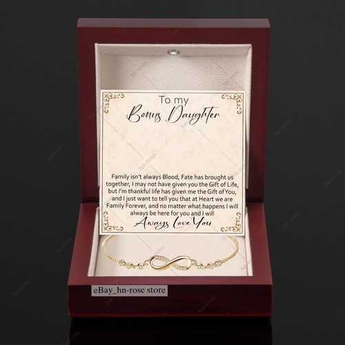 Handpicked Daughter Gift from Mom Dad Daddy Infinity Bracelet Semential Jewelry - Picture 14 of 15