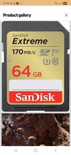 SanDisk Extreme SDXC Card SD Card 64GB + RescuePro Deluxe V30 Up to 170 MB/s New