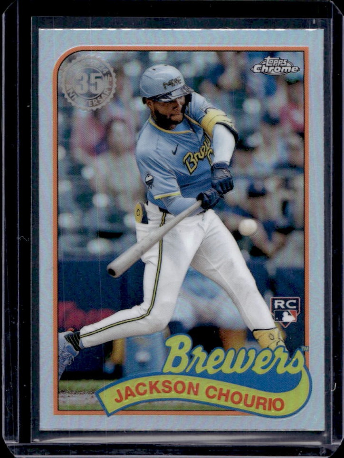 2024 Topps Chrome Update Jackson Chourio 1989 Baseball RC #89CU-4 Brewers