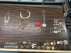 vintage /modern lot of costume jewelry bracelets pins earrings necklaces etc