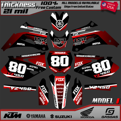 2006-2009 YAMAHA YZ 250F 450F GRAPHICS KIT DECALS 250 450 F DECO YZ250F YZ450F