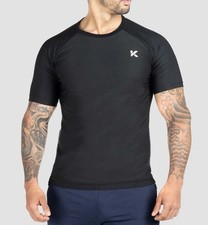 Kewlioo Sauna Suit Shirt Mens 3XL Heat Trapping Sweat Top Black Short Sleeve NWT