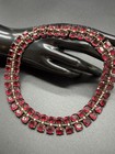 Vintage Trifari Sterling Philippe Gold & Red Stone Necklace   — photo 1