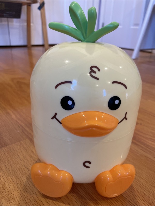 Moriah Elizabeth Georgie Egg 9" Plastic Container Toy (Empty) Pineapple Duck