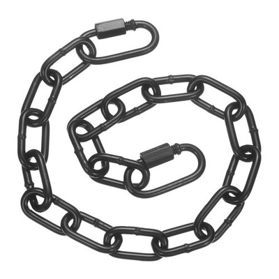 Gate Chain Lock, 19 in x 4mm Dia Alloy Steel Hanging Chain，Black