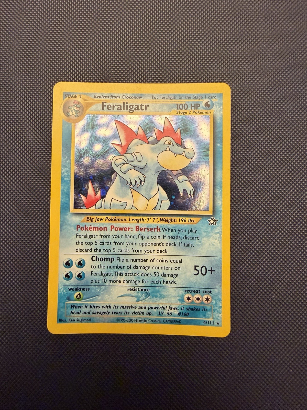 Pokemon TCG Feraligatr 4/111 Holo Neo Genesis Unlimited Card WOTC