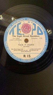 Rare 78rpm record, E, THE STATE RAMBLERS : Tack It Down , Tempo R 15