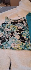 Chico's Travelers Tropicaf Tank & Wide Leg Pant Set pre-owned Wrinkle Free
