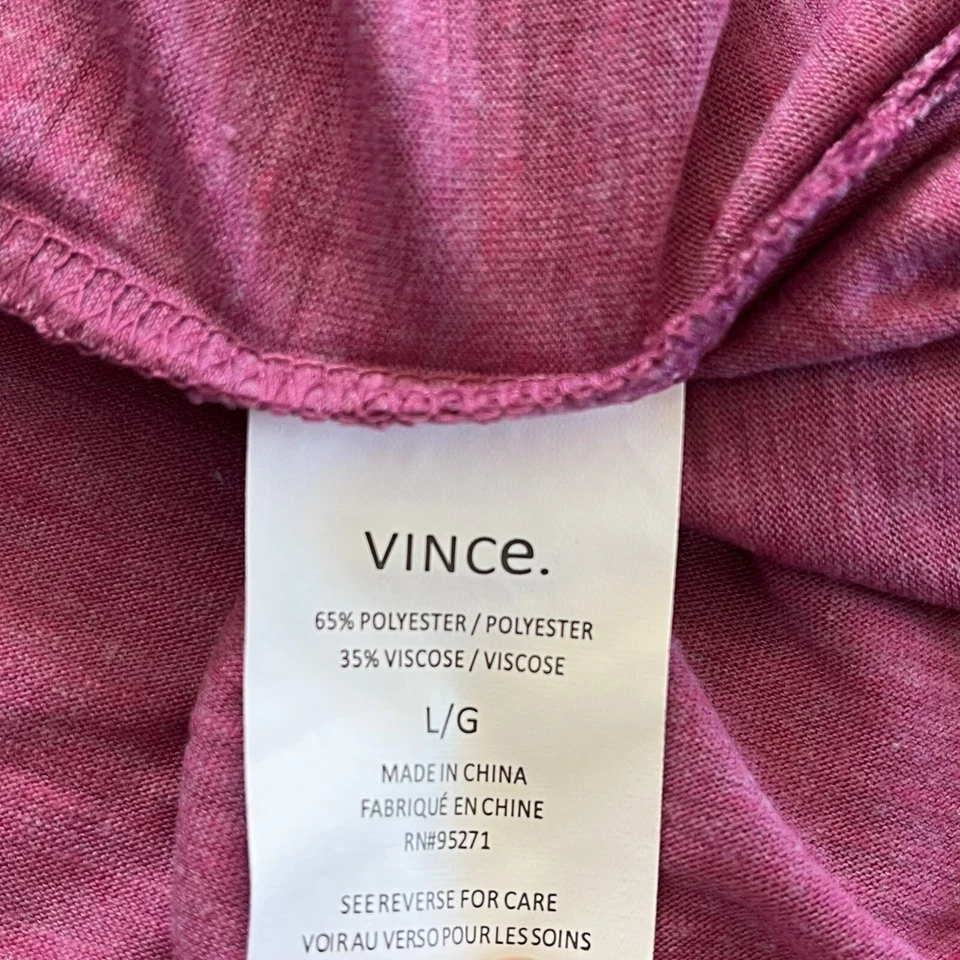 NEW Vince Big Girl’s Long sleeve T Shirt size L Fuchsia - Image 3 of 4
