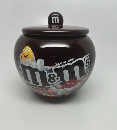 M&M's World Brown Chocolate Candies Ceramic Candy Jar Mars 2014