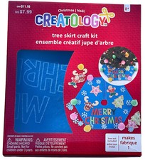 Creatology Merry Christmas Blue Snow Felt Tree Skirt Kid Craft Kit
