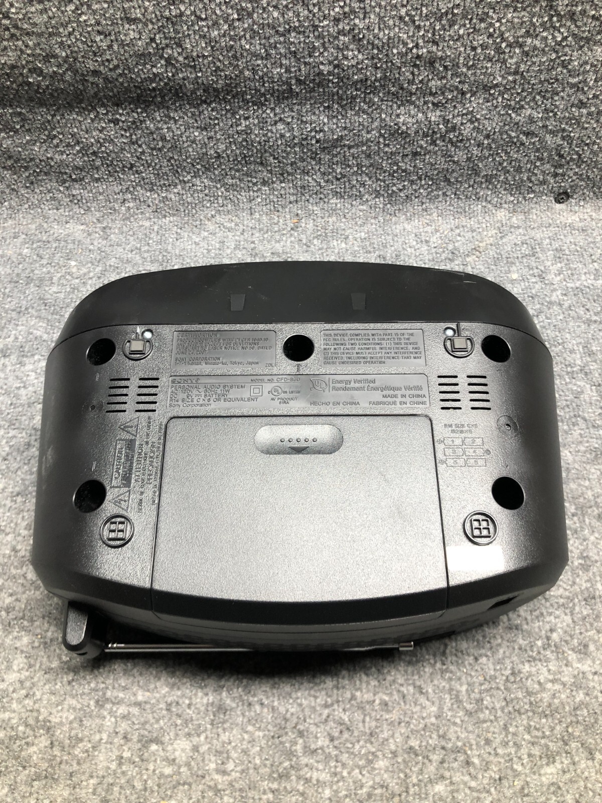 Sony CFDS70BLK CD/Cassette Boombox Home Audio Radio, Black 27242896406