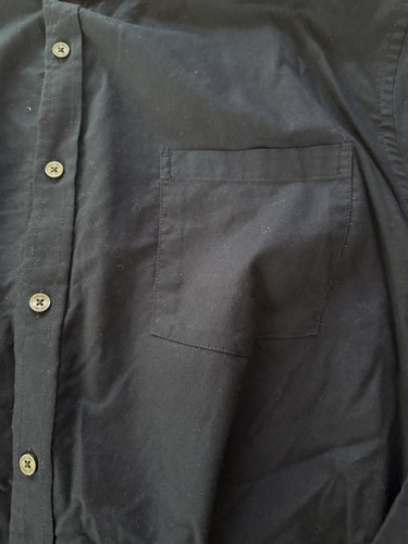 Mens Burton Menswear London 100% Cotton Navy Blue Stand Up Collar Shirt XXL 2XL - Picture 3 of 9