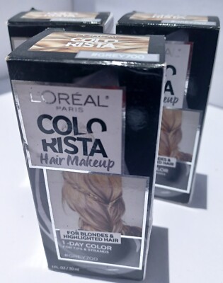 (3) L'Oreal Paris Colorista Hair Makeup 1-Day Hair Color, 700 Grey (for blondes)