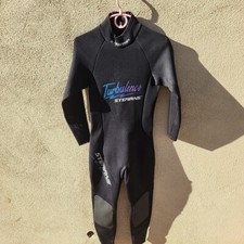 STEARNS Turbulence Womens Diving/Wetsuit Mock Neck Zip on Back Black Sz S EUC