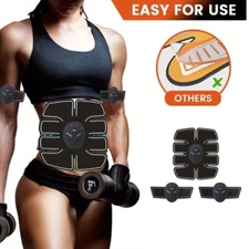 EMS Ab Toning Belt Wireless Muscle Stimulator for Home Fitness & Body Shaping