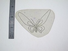 vtg 1960s 1970s Tattoo Flash acetate stencil Butterfly Long Wings BF2