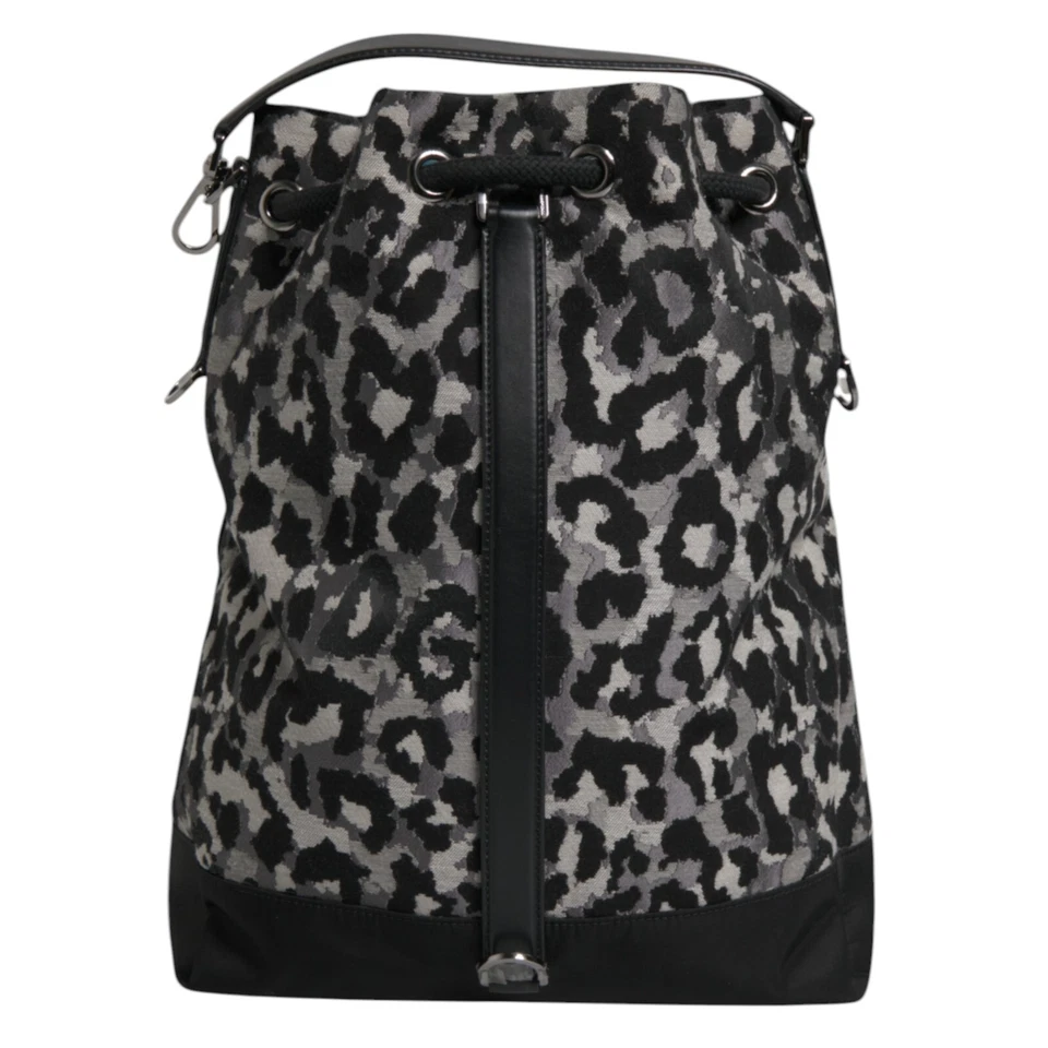 DOLCE & GABBANA Bag Men Multicolor Leopard Jacquard Hobo Crossbody Borse 2850usd - Image 4 of 4