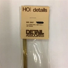 Detail Associates Round Brass Wire pkg(4) .022in Diameter (HO Scale 1-1/2in 2507