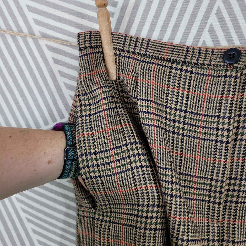 Винтажная юбка Houndstooth размер 10/12 середины икры длина карьера клетку карьера  - Изображение 4 из 4
