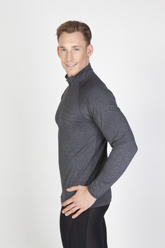 Mens Training and Activewear Greatness Half Zip Mock Neck Top (F389HZ) - Picture 2 of 9