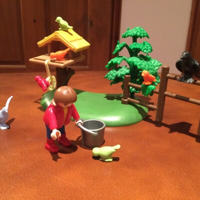 Playmobil Wildlife Set 4203 Bird Feeder Complete Sparrows, Dove, Raven  Crow UK