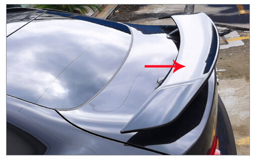 Alerón trasero universal brillante para Mazda 3 Sedán ABS negro maletero general