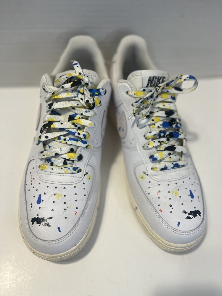 Nike Air Force 1 Low '07 LV8 Paint Splatter 2021 Size 9.5 CZ0339-100 Sneakers