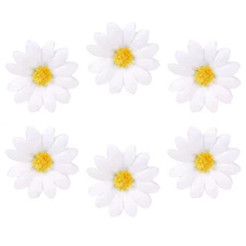 Mozeat Lens 6Pcs Daisy Hair Clips, White Daisy Flower Hair Clips, Hair Barrettes