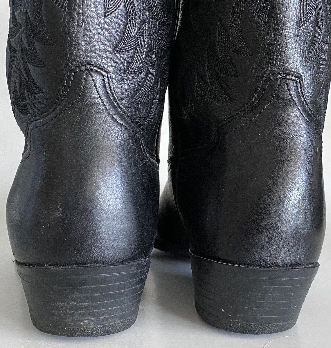 Ariat Heritage R Toe Western Cowboy Boots Black Deer Tanned  display picture 1