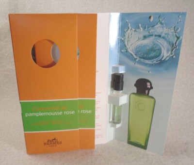5 X Hermes Concentre De Pamplemousse Rose EDT Spray samples CARDED