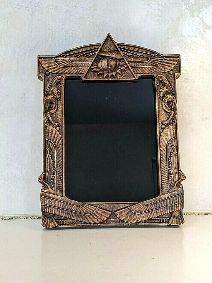 Scrying mirror Wall mirror décor Natural wood - Image 2 of 4