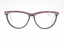 Vintage Silhouette 1296 /10 C 2305 Black Purple Oval Glasses Frame NOS