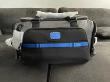 Tumi Alpha Bravo Mason Travel Men's Duffle Handbag Shoulder Bag Nylon Gray Blue