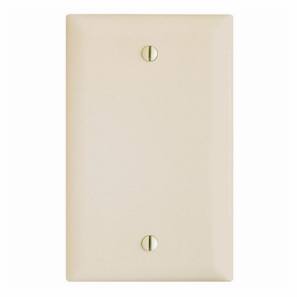 5 Pack Lot - Single Gang 1-Gang Blank Wall Face Plate Outlet Switch Cover Almond