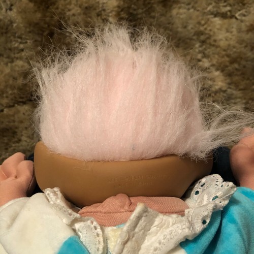VTG Treasure Troll Plush 1991 Ace Novelty Pink Hair Eyes Teal White Outfit - Picture 16 of 19