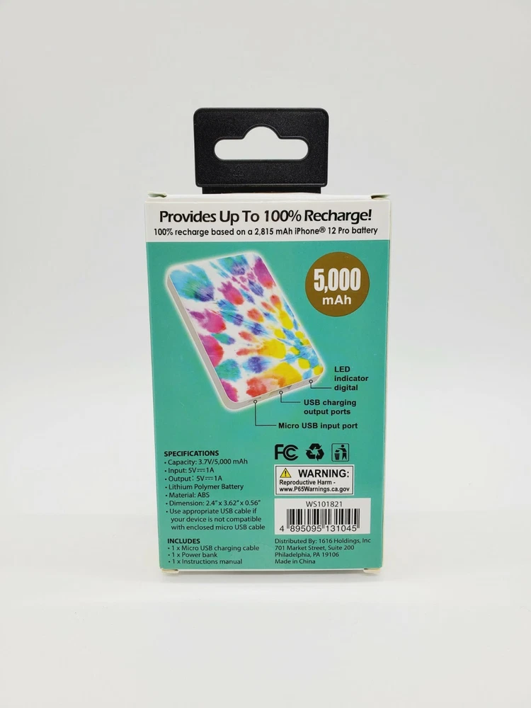 POWER BANK - SLIM RECHARGEABLE - 5,000 mAh POWER BANK - SLIM RECHARGEABLE - 5,000 mAh