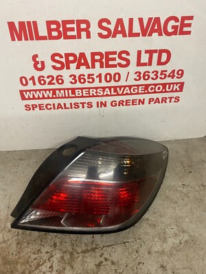 VAUXHALL ASTRA H MK5 3DR H/B O/S DRIVERS SIDE REAR LIGHT 06 PLATE INC B/HOLDER