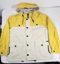 Vintage COACH Mountain Parka Mens Size XL Jacket Beige And Yellow  
