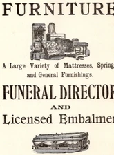 1900 M N Terwilliger FUNERAL DIRECTOR LICENSED EMBALMER Fine Furniture Mattress