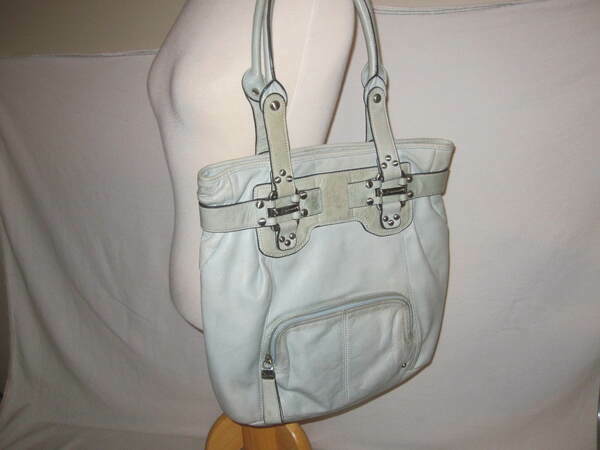 B Markowsky Turquoise Large Leather Shoulder Bag.… - image 1