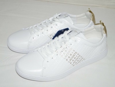lacoste carnaby evo white gold