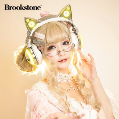 Limited Edition Brookstone Ariana Grande Wireless Cat Ear Headphones Earphone