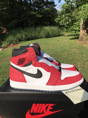Jordan 1 Retro High Origin Story Spider Man Chicago Size 10 575441-602 BRAND NEW | eBay