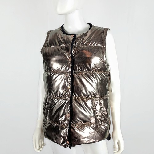 Womens Button Medium Gold Vest Up Puffer Størrelse Performance Calvin Klein En8vqTFEU
