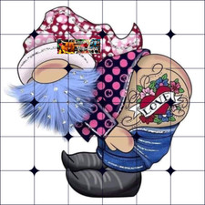 Sublimation Print Tatted Gnome Ready to Press Heat Transfer