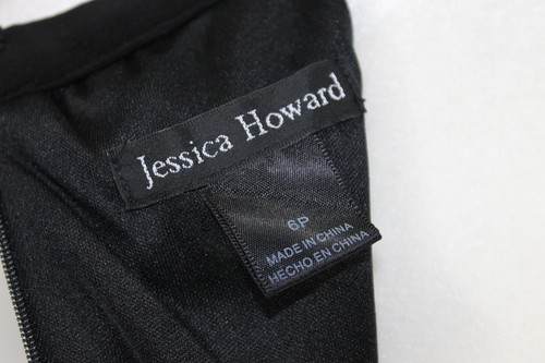 Jessica Howard 6P Black White Mesh Summer Floral High Neck Stylish Party Dress - Picture 8 of 8