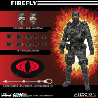 Mezco Toys G.I.JOE Firefly 1/12th Collectible Limited Action Figure New In Stock