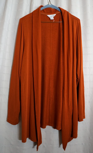 Liz Claiborne XL rust color open front cardigan for women