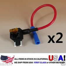 2 Add A Circuit Standard ATM APS Low Profile Blade Style Fuse Holder Tap + 5 AMP